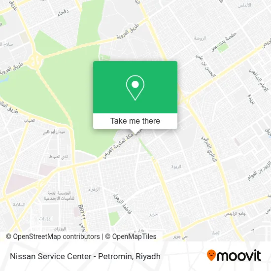 Nissan Service Center - Petromin map