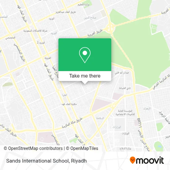 Sands International School map