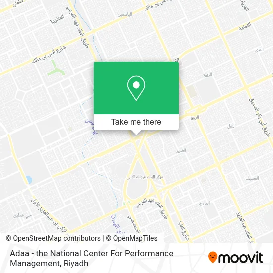 Adaa - the National Center For Performance Management map