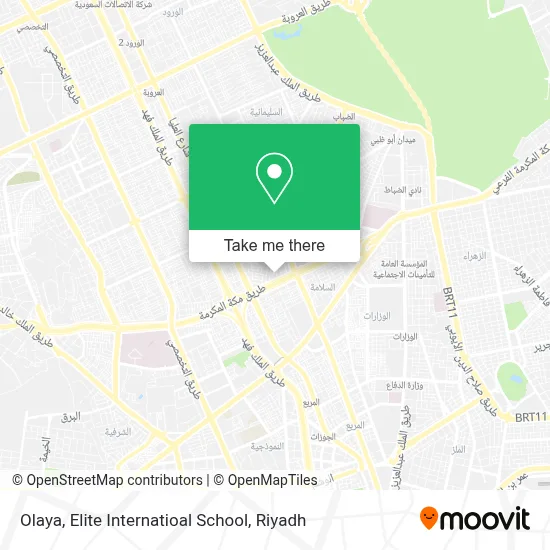 Olaya, Elite Internatioal School map