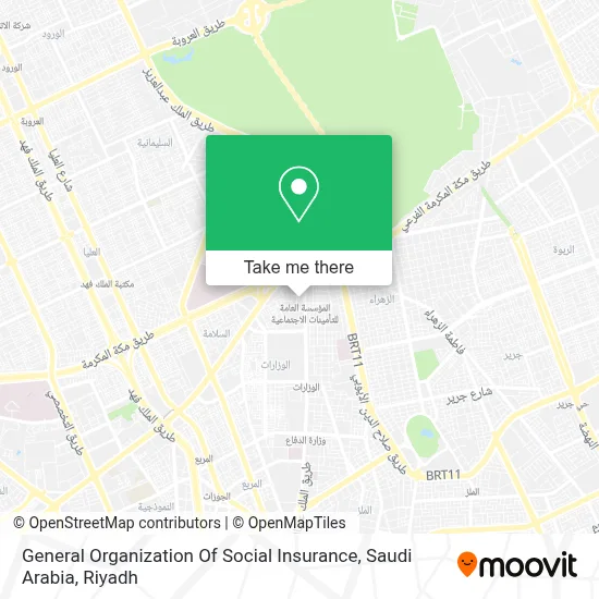 General Organization Of Social Insurance, Saudi Arabia map