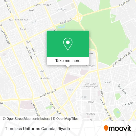 Timeless Uniforms Canada map