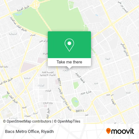 Bacs Metro Office map