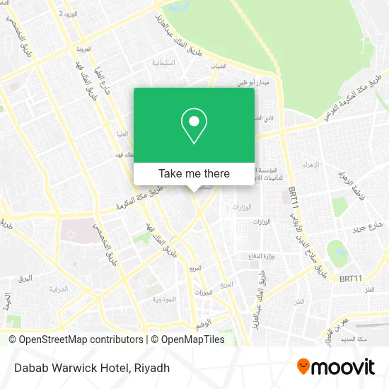 Dabab Warwick Hotel map