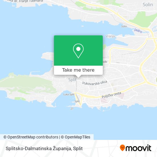 Splitsko-Dalmatinska Županija map