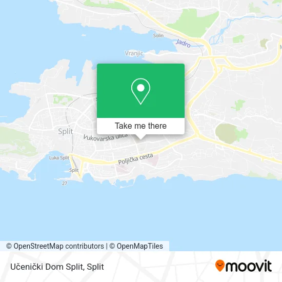 Učenički Dom Split map