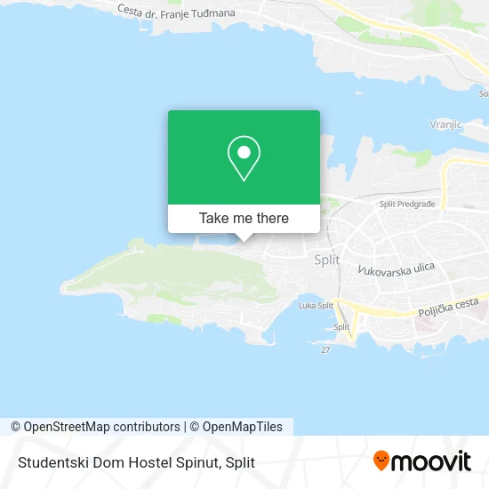 Studentski Dom Hostel Spinut map