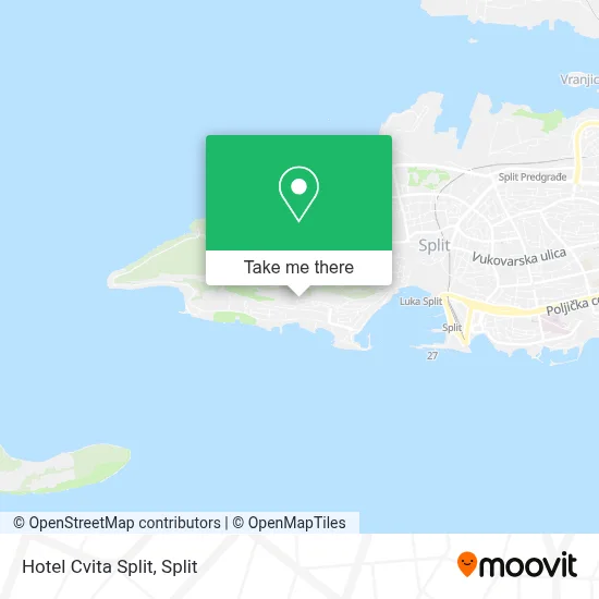 Hotel Cvita Split map
