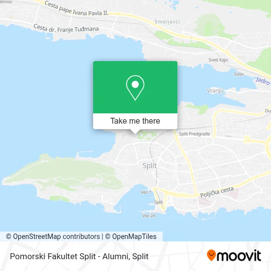Pomorski Fakultet Split - Alumni map