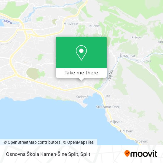 Osnovna Škola Kamen-Šine Split map