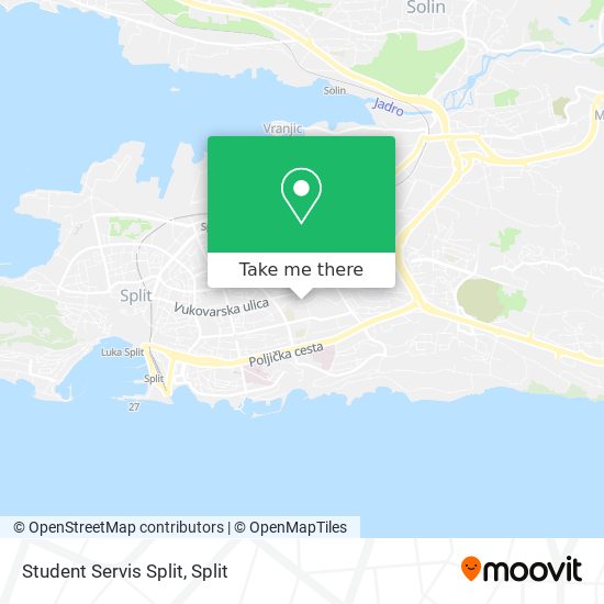 Student Servis Split map