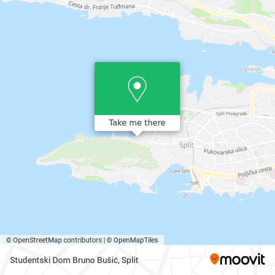 Studentski Dom Bruno Bušić map
