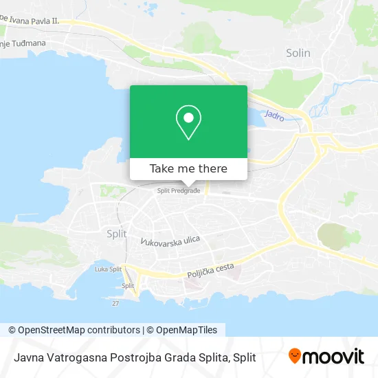 Javna Vatrogasna Postrojba Grada Splita map