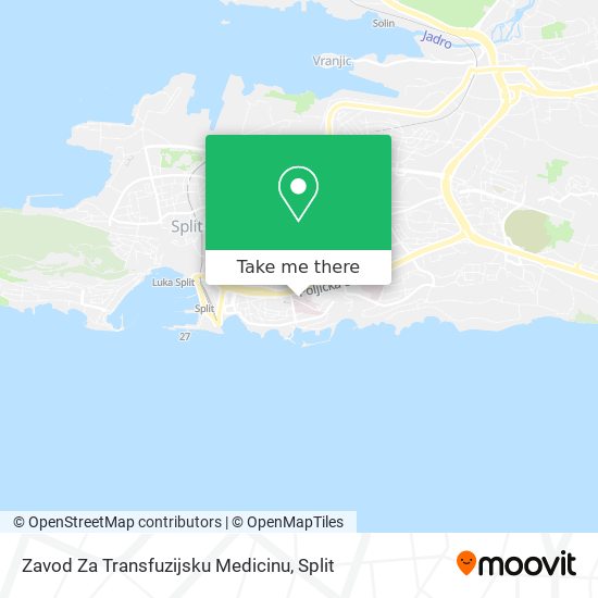Zavod Za Transfuzijsku Medicinu map