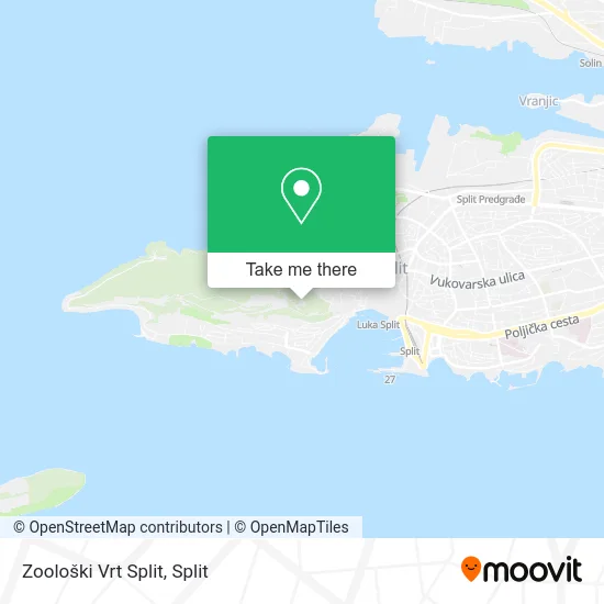 Zoološki Vrt Split map