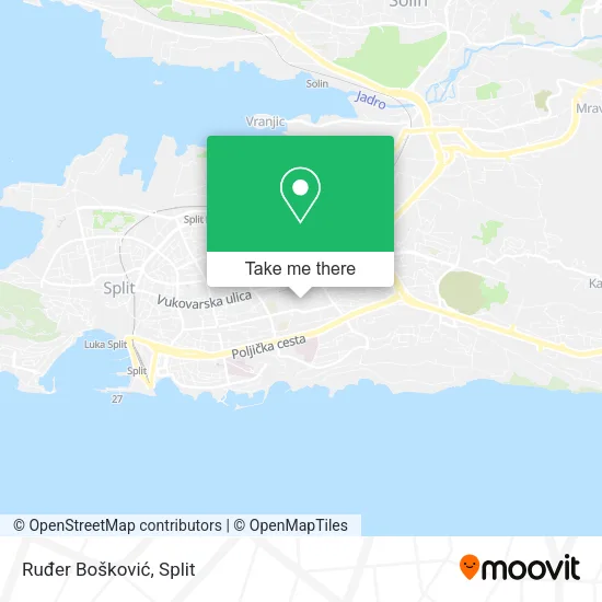 Ruđer Bošković map