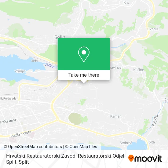 Hrvatski Restauratorski Zavod, Restauratorski Odjel Split map