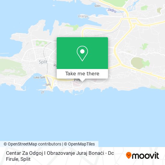 Centar Za Odgoj I Obrazovanje Juraj Bonaći - Dc Firule map