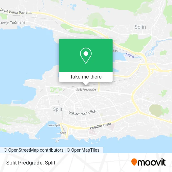 Split Predgrađe map
