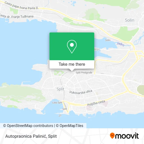 Autopraonica Palinić map