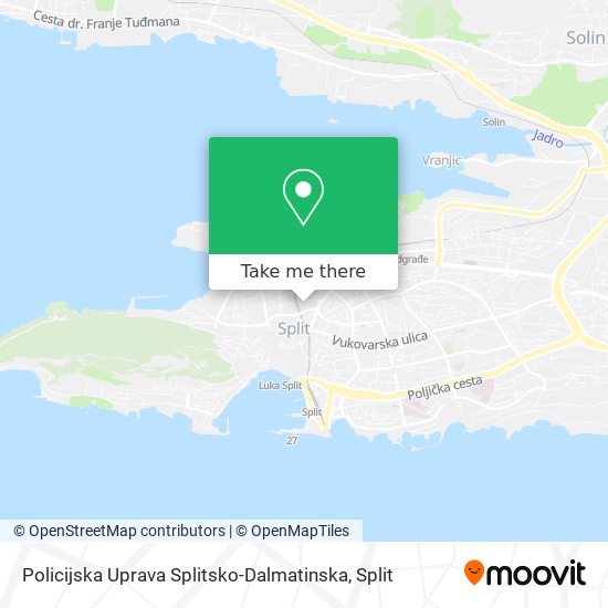 Policijska Uprava Splitsko-Dalmatinska map