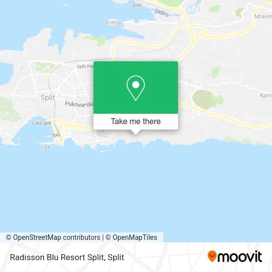 Radisson Blu Resort Split map