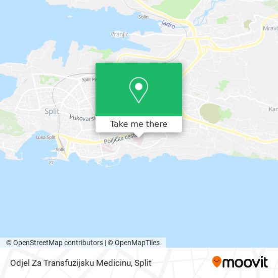Odjel Za Transfuzijsku Medicinu map