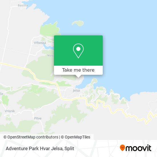 Adventure Park Hvar Jelsa map
