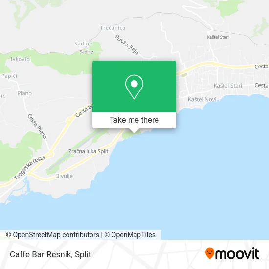 Caffe Bar Resnik map