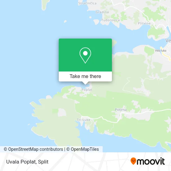 Uvala Poplat map