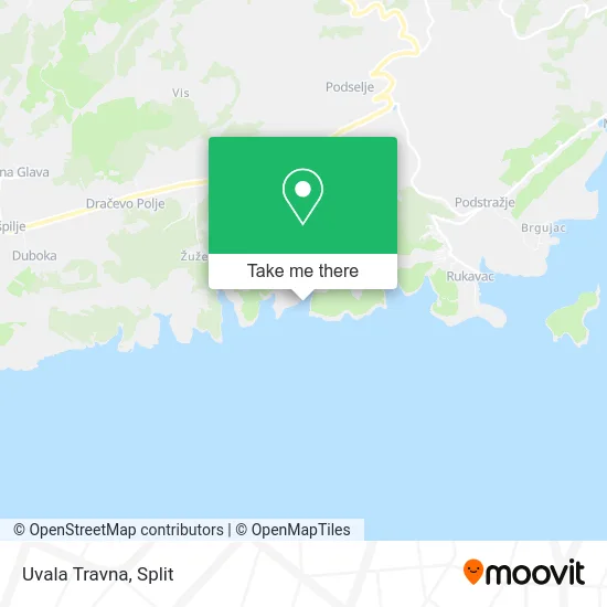 Uvala Travna map