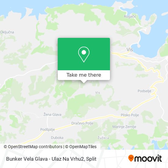 Bunker Vela Glava - Ulaz Na Vrhu2 map