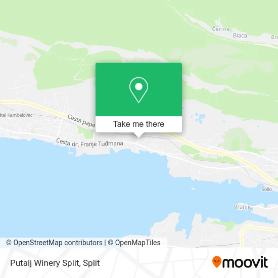 Putalj Winery Split map