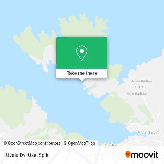 Uvala Dvi Uze map
