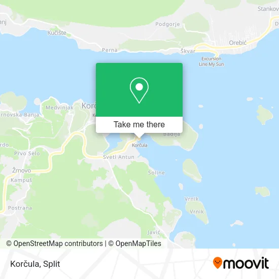 Korčula map