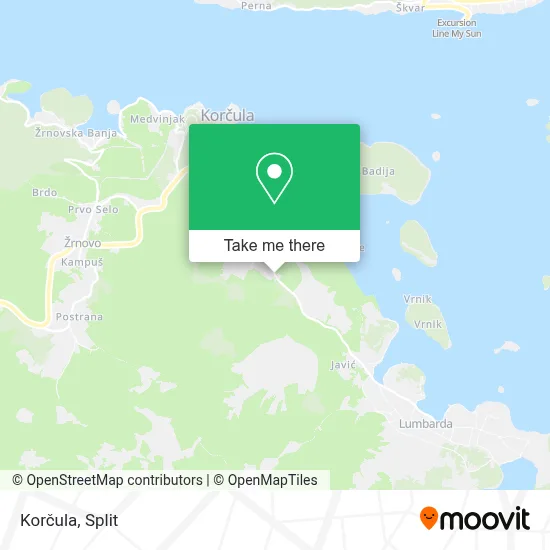 Korčula map