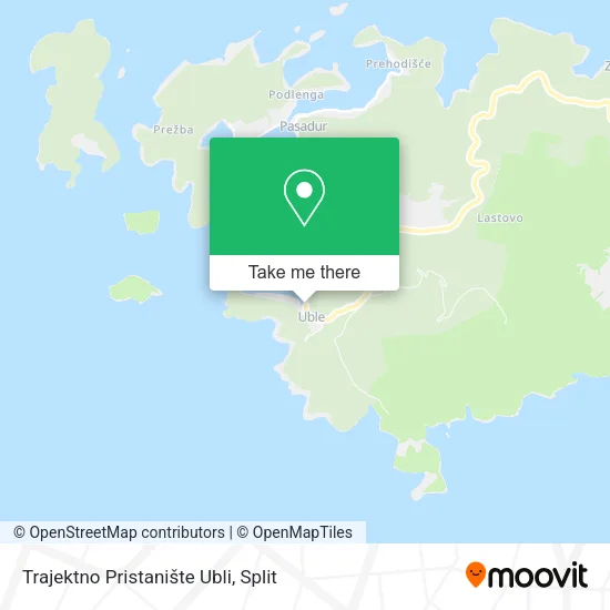 Trajektno Pristanište Ubli map