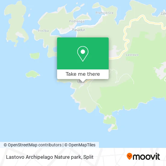 Lastovo Archipelago Nature park map