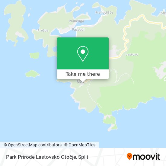 Park Prirode Lastovsko Otočje map