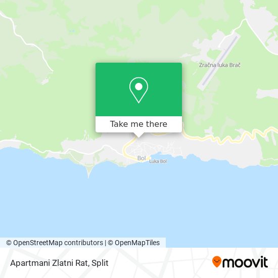 Apartmani Zlatni Rat map