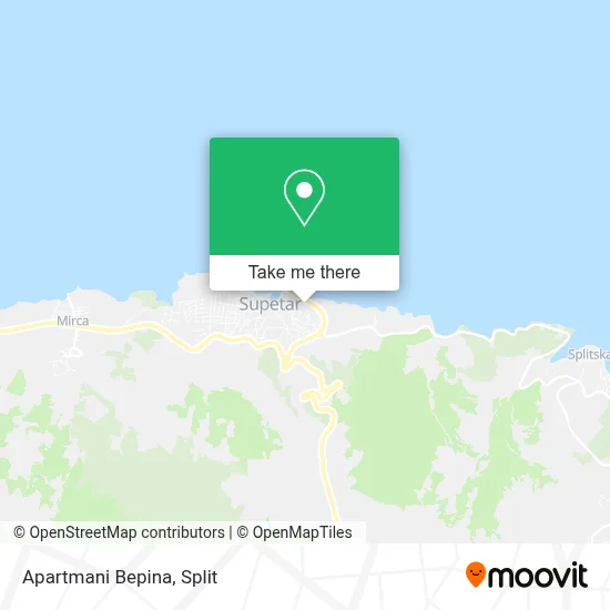 Apartmani Bepina map