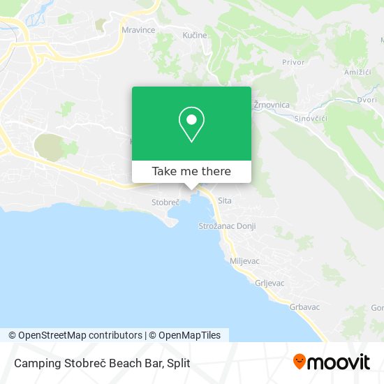 Camping Stobreč Beach Bar map