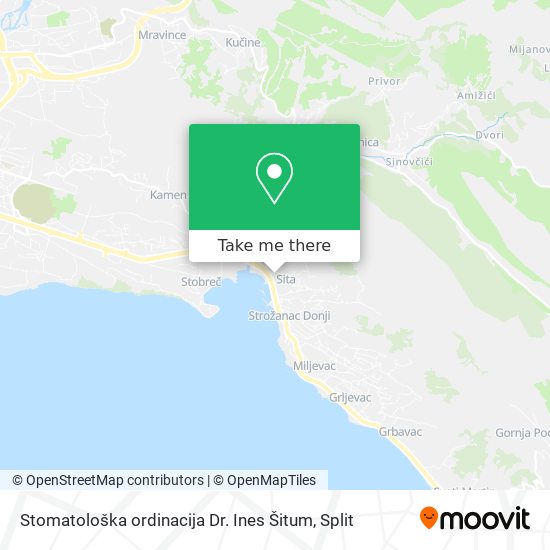 Stomatološka ordinacija Dr. Ines Šitum map