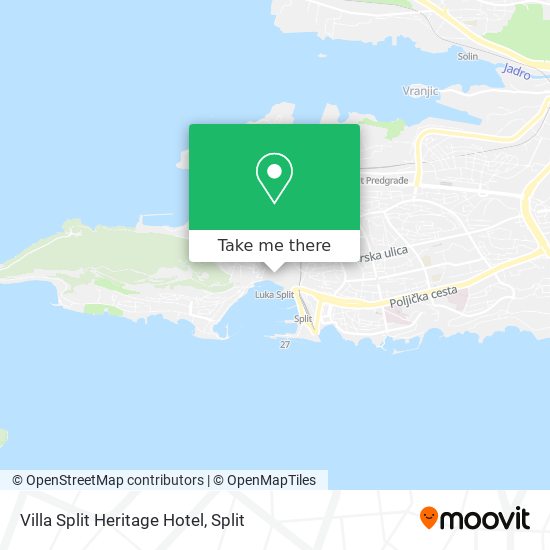 Villa Split Heritage Hotel map