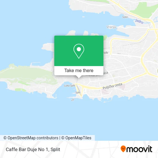 Caffe Bar Duje No 1 map