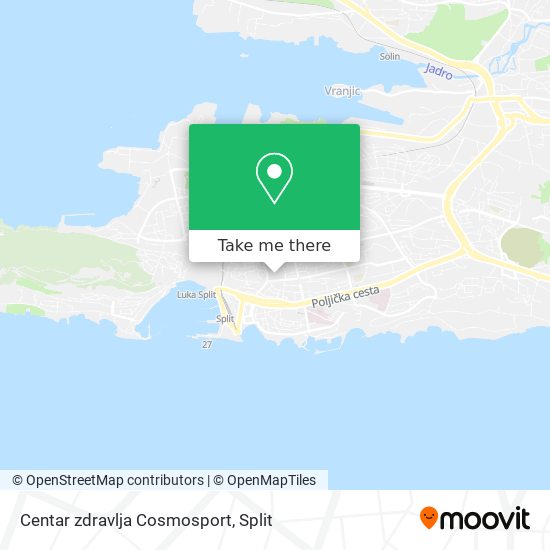 Centar zdravlja Cosmosport map