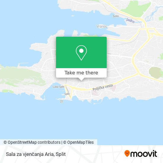 Sala za vjenčanja Aria map