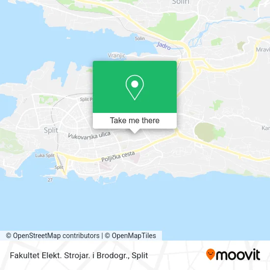 Fakultet Elekt. Strojar. i Brodogr. map