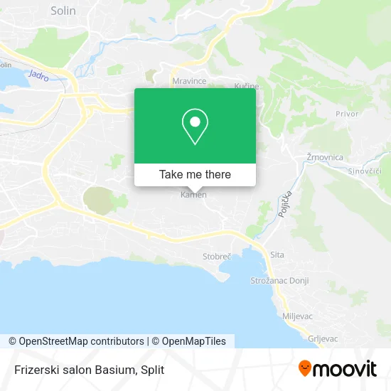 Frizerski salon Basium map