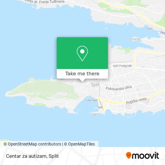 Centar za autizam map